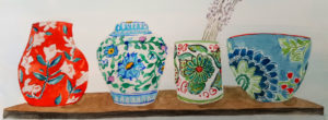 Watercolour ceramics