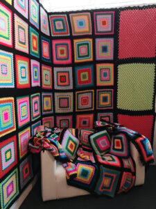 Crochet wall blanket