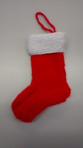 Knitted Christmas Stocking Decoration
