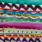 Mindful watercolour weaving