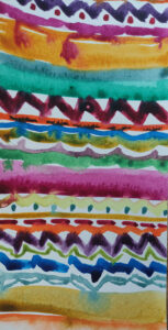 Mindful watercolour weaving